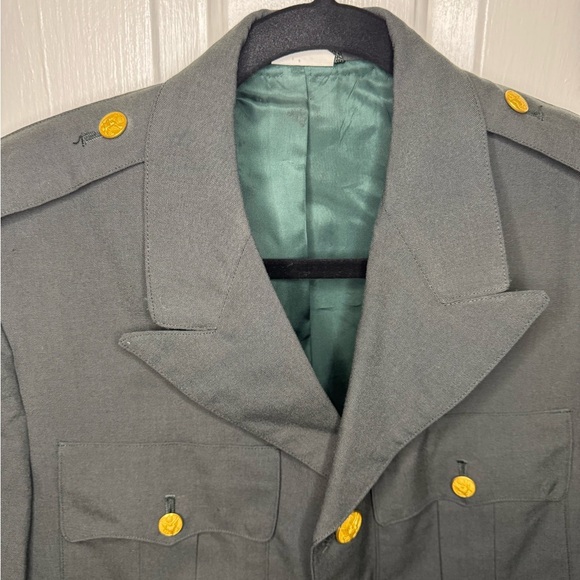 USGI US Army Class A Uniform Coat Size 40R AG 489 Green Poly Wool 1992 size 39. - Picture 2 of 13